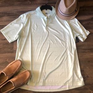 R & R Casuals Light Green Polo Style Shirt size XL